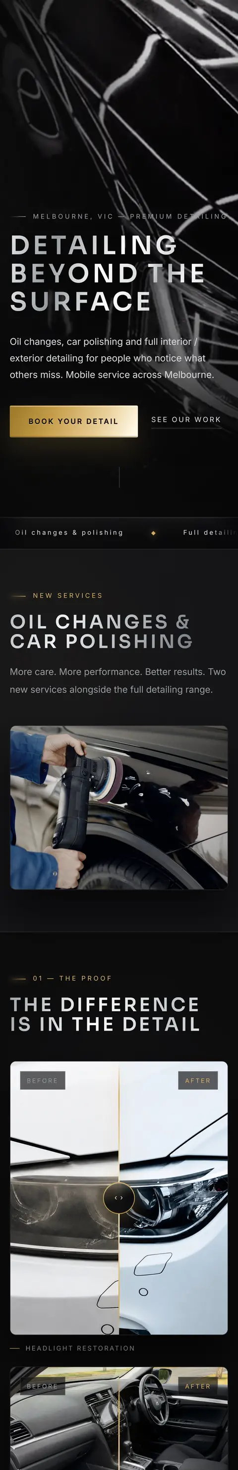 Mobile car detailing, Melbourne, mobile view